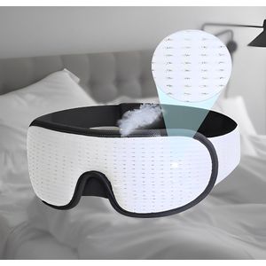 Traagschuim Slaapmasker Vrouwen - Kinderen- Mannen - 100% Verduisterend Wit