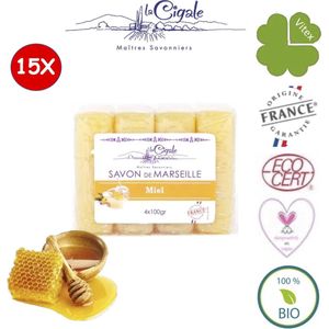 Marseille zeep 60x100g | Glycerine Honing zeep | La Cigale