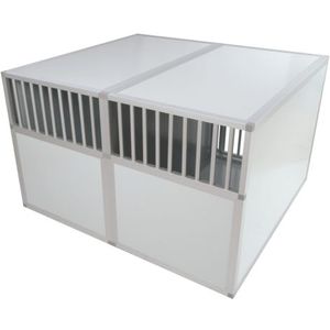 Hundos Autobench Recht Model Dubbel 100x110x67 met spijlen Nieuw