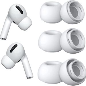 3 paar Medium Oordopjes geschikt voor Apple Airpods Pro - Airpods Pro tips - Airpods Pro vervanging tips - 3 paar oordopjes voor Airpods Pro - Medium/wit