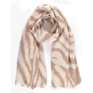 Dames Wintersjaal/zacht lange sjaal/Dikke Scarf /Zebraprint/Beige-Taupe