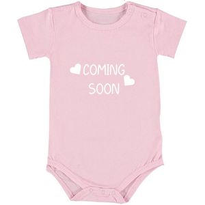 Coming soon Babyromper - aankondiging - bekend maken - baby - zwangerschap - zwanger - rompertje -meisje