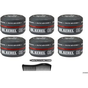 MR REBEL 06 HAIR STYLING WAX BLACK 6 STUKS