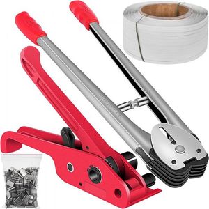 Pallet Strapping Banding Kit - 800M - Handpalletbandset - Hogetrekspanner - Spangereedschap - Banderolleergereedschap