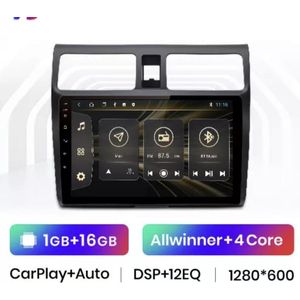 CarPlay Suzuki Swift 2005-2010 Android 10 navigatie en multimediasysteem Bluetooth USB WiFi 1+16GB