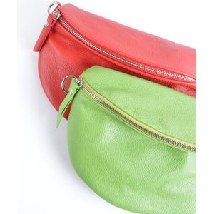 Dames Lederen heuptas schoudertas leer tas/Made in Italië / AppleGroen