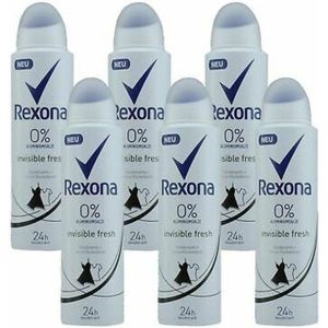 Rexona Deospray Women Invisible Fresh 0% Aluminium –  Voordeelverpakking 6 Stuks