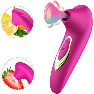 Desiredrops- Clitoris lik vibrator met tong en zuigen - Luchtdrukvibrator - clitoris Masturbator - Luchtdruk Vibrator [roze] - Clitoris Stimulator - Clitoris zuiger- Clitoriszuiger - Seksspeeltjes Voor Vrouwen -tepel- stimulator