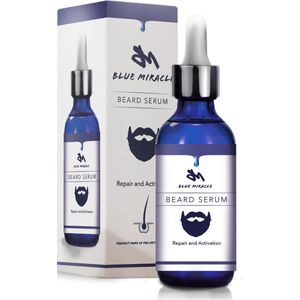 Blue Miracle Baardgroei Olie 50 ml | Baardgroei Kit - Baardgroei Serum - Vegan Baardolie | GRATIS Dermaroller