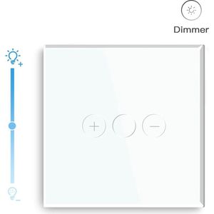 Dimmer schakelaar met glasplaat | Inbouw | Touchscreen