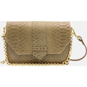 MOSZ Dames Tassen / Telefoontasje / Handtas - Leer - Kris - Taupe