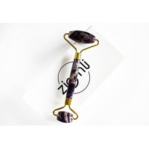 Ziamli gezichtroller (Jade roller) Amethist - 100% amethyst - Premium kwaliteit - Facial roller Amethyst - Gezicht massage
