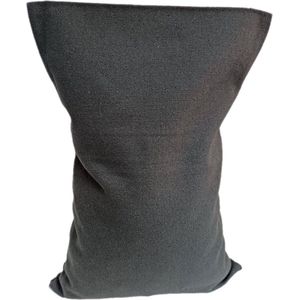Ecologisch Kersenpitkussen 30 x 20 cm (grijs), voor soepele spieren en ontspanning - Donker Grijs - wasbaar hoesje