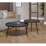 AnLi-Style Salontafel Metallic rond set van 2