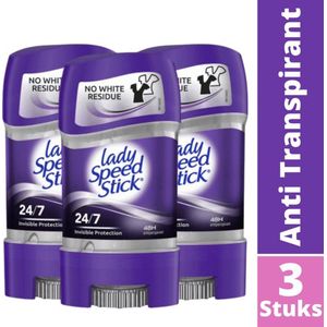 Lady Speed Stick Invisible Protection Deodorant - Gel Stick- 3 x 65 g