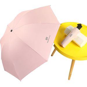 UV Paraplu - Paraplu en Parasol in één - Opvouwbaar - met UV bescherming - Mini Zonneparaplu - Hand Parasol - Kleur Roze