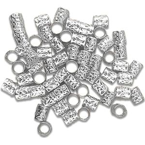 Haarspullen - Festival Hair Beads - 60 Stuks - Goud/Zilver - Herbruikbaar