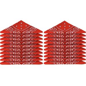 Boerenzakdoek rood 20 stuks - Bandana rood - Zakdoek rood