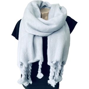 Warme Sjaal - Dikke Kwaliteit - Lichtblauw - 190 x 45 cm (01315#)