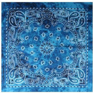 Haarband Bandana Zakdoek Tie Dye Paisley Print Blauw