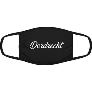 Dordrecht mondkapje | gezichtsmasker | bescherming | bedrukt | logo | Zwart mondmasker van katoen, uitwasbaar & herbruikbaar. Geschikt voor OV