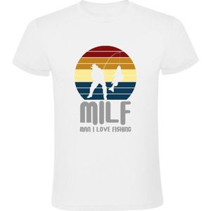 MILF - Man I Love Fishing Heren T-shirt | Vissen | Hengelsport | Vis | Hobby | Visclub | Dierendag