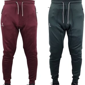 Hitman Joggingbroek Heren - 2-Pack - Trainingsbroek Heren - Met Rechte Pijpen - Pyamabroek Heren - Zware Kwaliteit - Katoen - Oversized Fit - 1 x Light Grijs & 1 x Blauw - Maat M