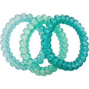 Haarsoires Haarelastieken Invisibobble - Telefoondraad - Groen - Set van 3 - Spiraal Haar Elastieken - Haarvriendelijk