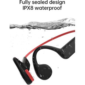 Bone Conduction Headphone - IPX8 Waterdicht - 32GB Geheugen - Open-Ear Draadloze Koptelefoon met Microfoon - Sport & Zwemmen - Gratis zwem oordoppen