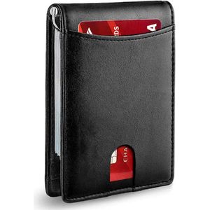 Soraro® Pasjeshouder Wallet | Heren Portemonnee | 11 Pasjes + Briefgeld | Zwart Leer | RFID Veilig | Zwart Pasjeshouder Portemonnee Voor Mannen