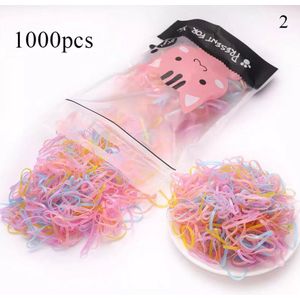 1000 Stevige Haarelastiekjes Roze Pastel lichte kleuren mix – Handige Ziplock Verpakking - haaraccessoires voor kinderen en volwassenen kleine elastiek voor haren