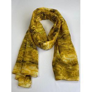 Slangenprint sjaal 20% katoen met 80% viscose in div kleuren