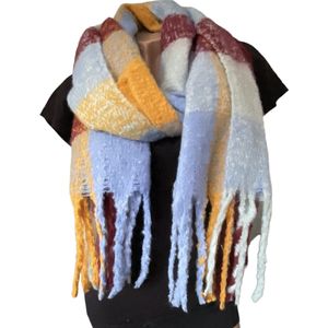 Lange Warme Sjaal - Dikke Kwaliteit - Geblokt - 180 x 54 cm (BC10)