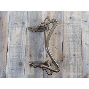 Patina Trekhendel, Art Nouveau handgreep voor de voordeur, messing levering