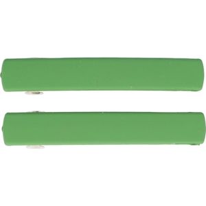 Haarsoires Haarspeld Patentspeld Recht 6cm – Basic Matte Kleur – Groen – Set van 2 - Haarspelden voor Dames - Haarklem - Haarclip - Haaraccessoires - Hair Clip - Decoratieve Haaraccessoire