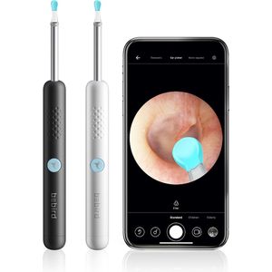 Oorreiniger V2 - Nieuwste Versie Oorsmeer Verwijderaar - Zwart - Met Camera, Lamp & App op Smartphone - Veilig, Comfortabel, Makkelijk & Zuiver