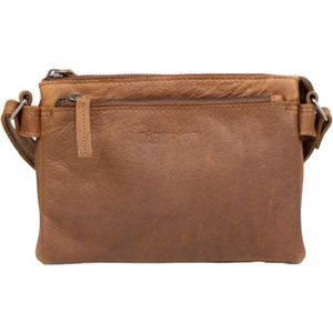 DSTRCT Kleine Crossbodytas / Schoudertas Dames - Leer - Preston Park - Cognac