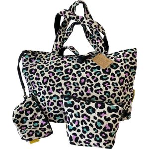 Mycha Ibiza - strandtas - Ibiza tas - jacquard katoen - gratis - toilettas - Myc24005