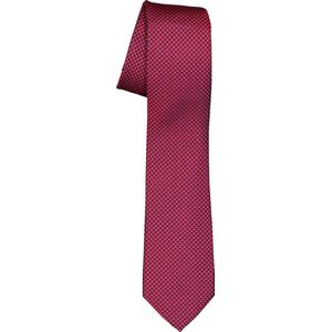 ETERNA smalle stropdas, rood met blauw structuur -  Maat: One size