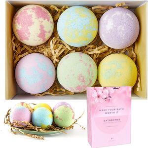 House11® Bruisballen - Bruisballen Voor Bad - Heerlijk genieten met een XXL Bruisbal - Set van 6 Bathbombs - Ontspan én krijg een heerlijk zachte huid - Geniet en laat genieten - Luxe giftset