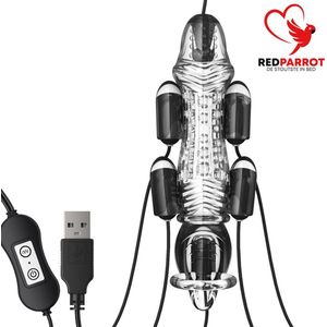 Multi vibrerende penis sleeve | Eikel vibrator | Guybrator | Afstandsbediening | Intense hoogtepunten | 4 vibratie spots | Krachtig penis vibrator