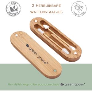 ECO Herbruikbare Wattenstaafjes | Zwart