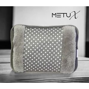 MetuX® - Elektrische Handwarmer Kruik - Warmwater Kruik - Handwarmer - Handenwarmer - Babykruik - Draadloos en oplaadbaar - Handwarmers Herbruikbaar - Kruik Elektrisch - Elektrische Kruik Met Handwarmer Grijs Warmwaterkruik - Grijs