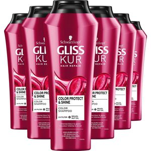 Gliss Kur - Color Protect & Shine Shampoo - 6 x 250 ml - Voordeelverpakking