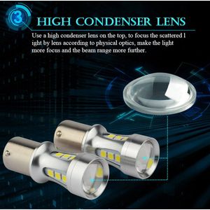 BA15S P21W 1156 High Power LED (SET 2 STUKS) CANbus Storingsvrij - 12V / 24V – Autolampen – Vrachtwagen 12 Watt Felle Helder wit LED – DRL – Achterlampen – acheruitrijverlichting  6000k - 6500k - 2200 Lumen