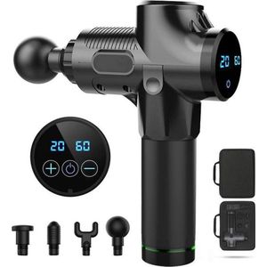 Massage Gun + 4 Opzetstukken | Zwart