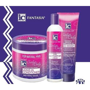 Fantasia IC CURLY Curl Activator + Co wash + Leave in Conditioner set of 3