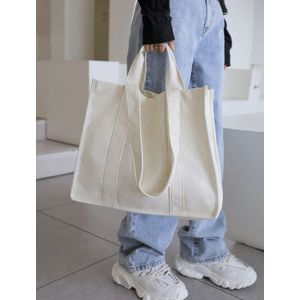 Handtas - Tote Bag - Off White - Beige - Trendy - Dames tas