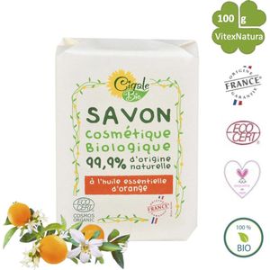 Cigale Bio | 100g sinaasappelbloesem essentiële olie zeep | Zonder conserveermiddel Zonder kleur