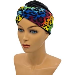 Johnson Headwear - Chemo Muts Dames - Zwart/ kleur camoflage - Chemo Muts - Chemo Cap - Muts - Cap - Hoofddeksel